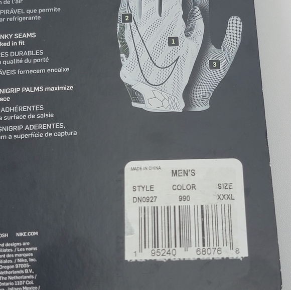 Nike Vapor Knit 4.0 NFL 2021 Crucial Catch Edition Receiver SZ 3XL Football New - Picture 4 of 7